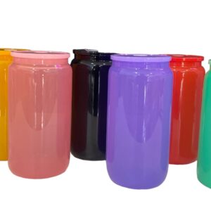 Glass can vidrio de color